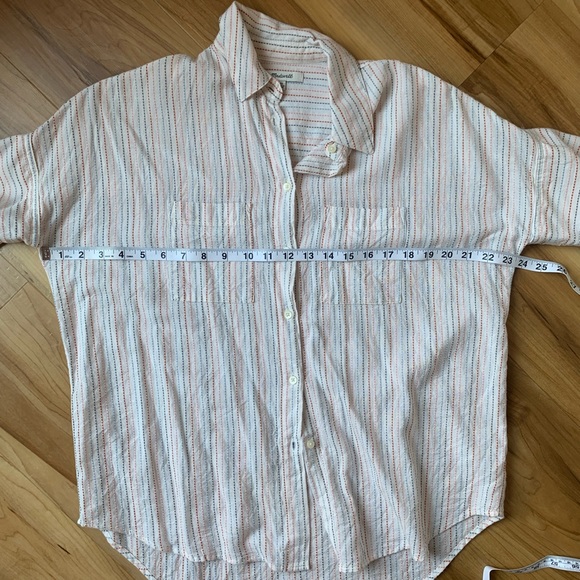 MADEWELL Courier Shirt in Stitched Rainbow Stripe - Picture 5 of 13